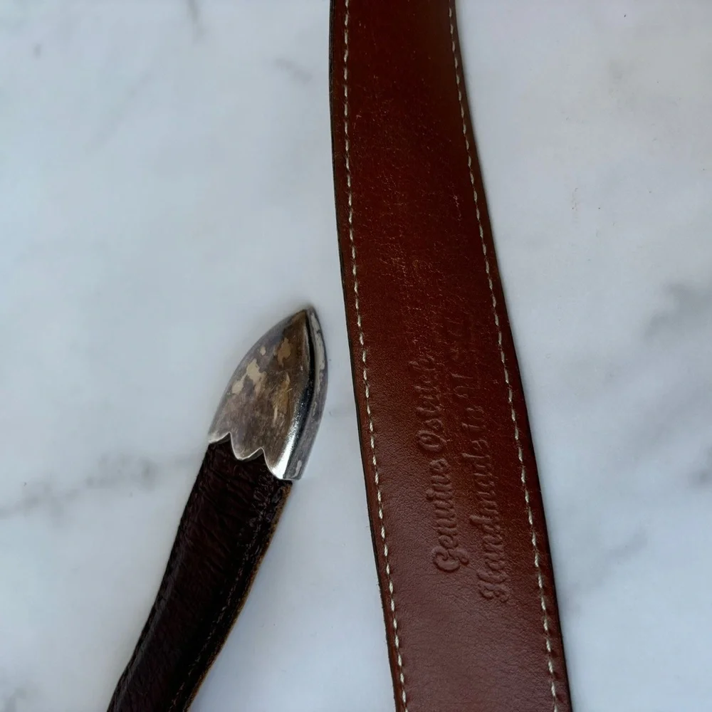 Pinto Ranch TX Belt - Genuine Ostrich Handmade Belt - Men's